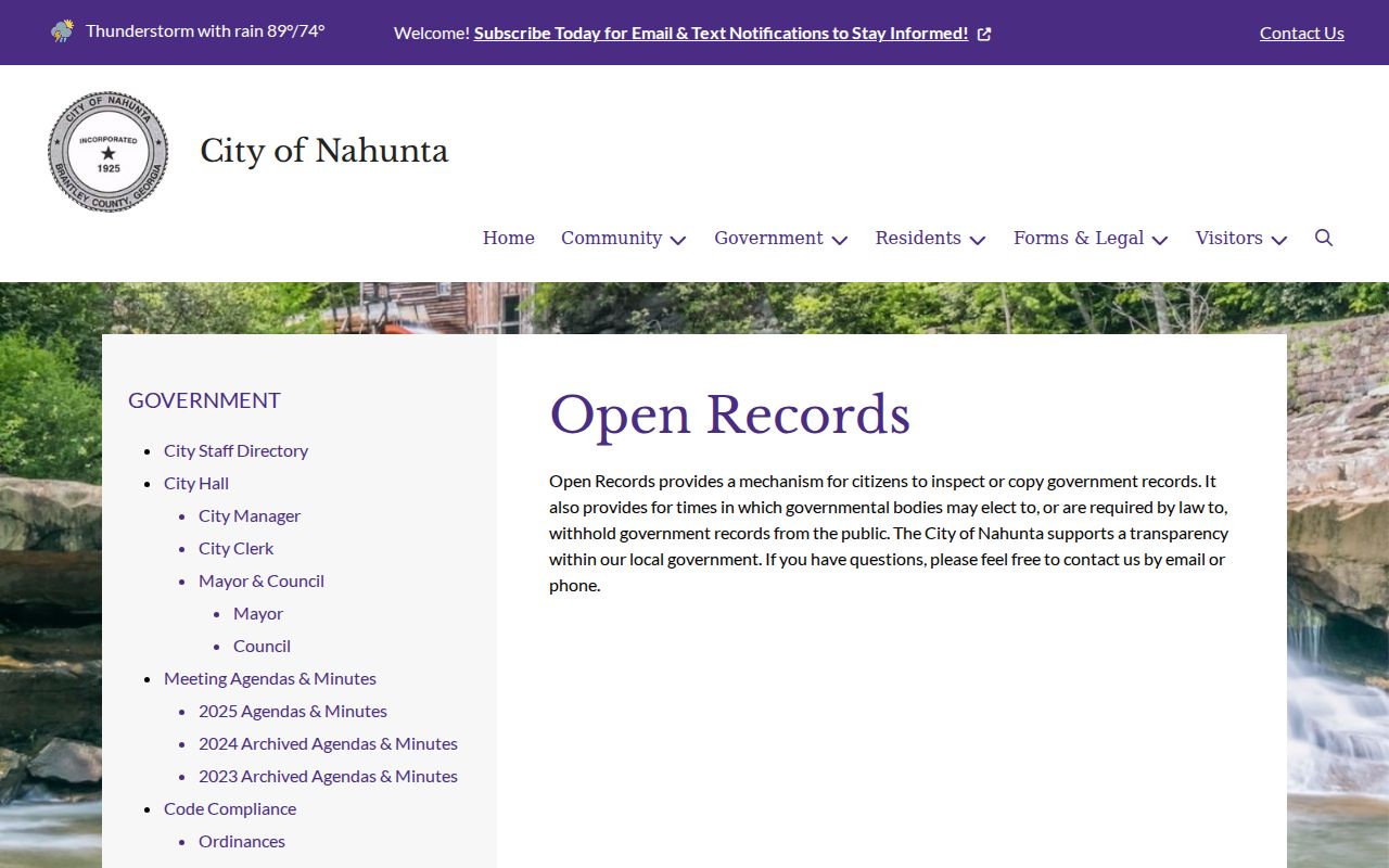 Nahunta warrant records open-records information