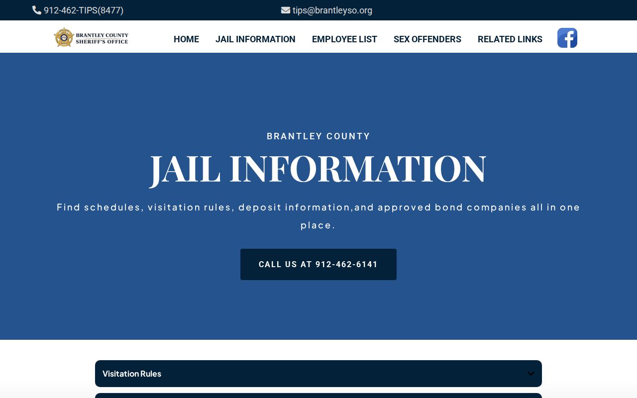Brantley County warrant records jail and bond information